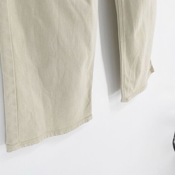 Aritzia Wilfred Free Entrance Wide Leg Pant High Waisted Stretch Beige Women's 8 - Picture 4 of 7